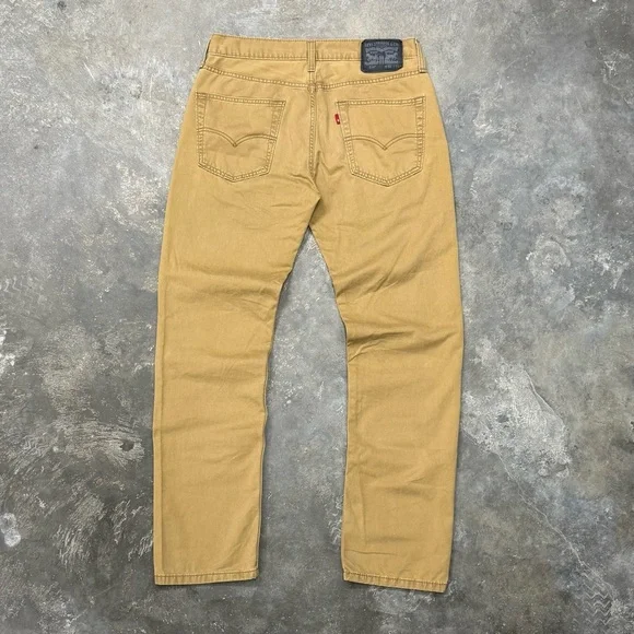 Levi’s 514 Straight Fit Khaki Jeans Men’s 32x32 - Picture 2 of 9